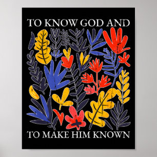 Poster Connaître Dieu et le faire connaître, chrétien 