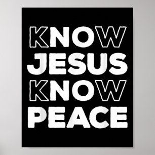 Poster Connaître Jésus connaître la paix chrétienne foi é