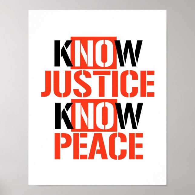 POSTER CONNAÎTRE LA JUSTICE CONNAÎTRE LA PAIX (Devant)