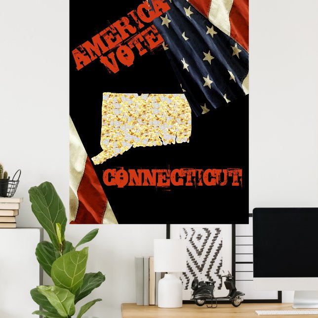 POSTER CONNECTICUT  (Bureau à domicile)