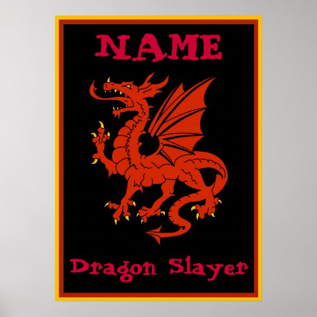 Poster Connexion Dragon, modifier le texte (Devant)