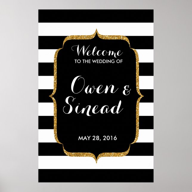 Poster Connexion du Mariage de parties scintillant sur ba (Devant)