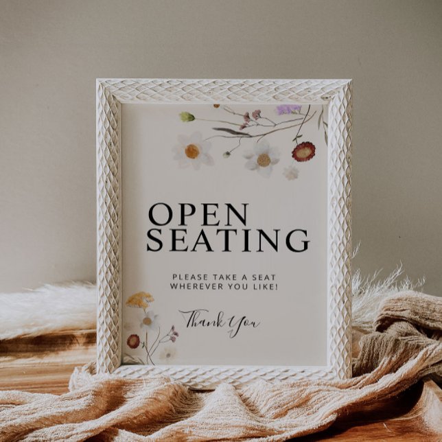 Poster Connexion du Mariage Fleur sauvage du Boho Open Se (Créateur téléchargé)