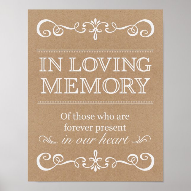 Poster Connexion mariage - In Love Memory Rustic Mariage  (Devant)