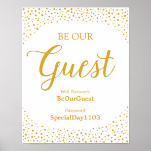 Poster Connexion mariage - Wifi Mot de passe Confetti Mar