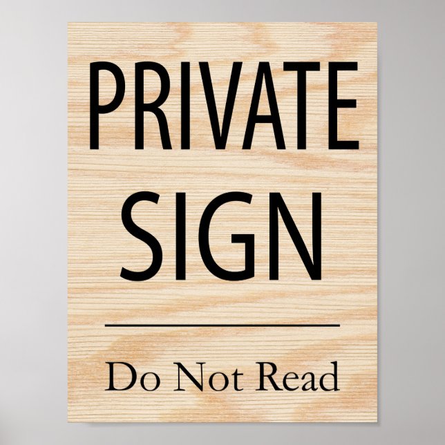 Poster Connexion privée non lue (Devant)