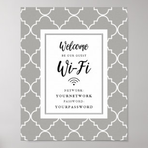 Poster Connexion Wi-Fi Quatrefoil