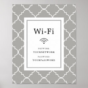 Poster Connexion Wi-Fi Quatrefoil