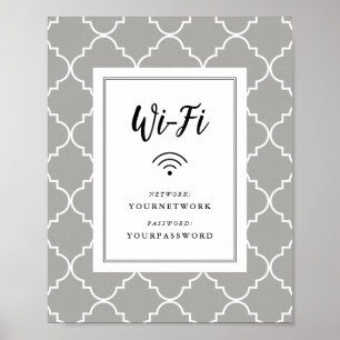 Poster Connexion Wi-Fi Quatrefoil
