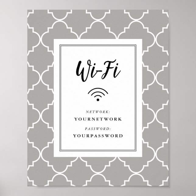 Poster Connexion Wi-Fi Quatrefoil (Devant)