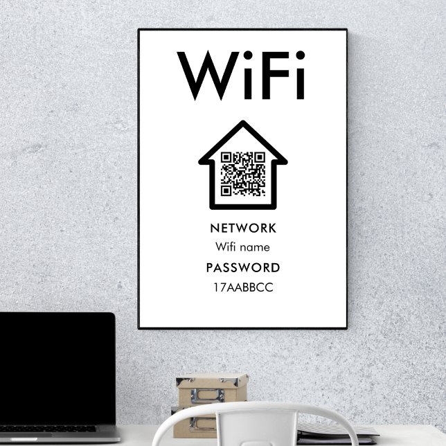Poster Connexion Wifi | Analyser Pour Connecter La Salle  (Créateur téléchargé)