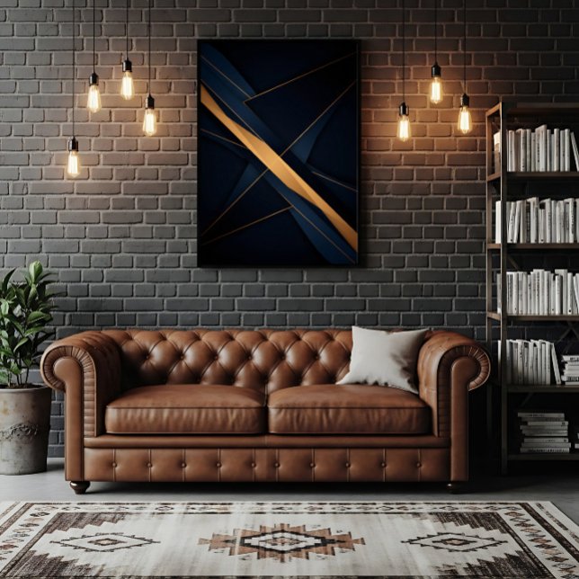 Poster Connexions Dorées Abstraites (Créateur téléchargé)