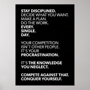Poster Conquer Yourself - Motivational
