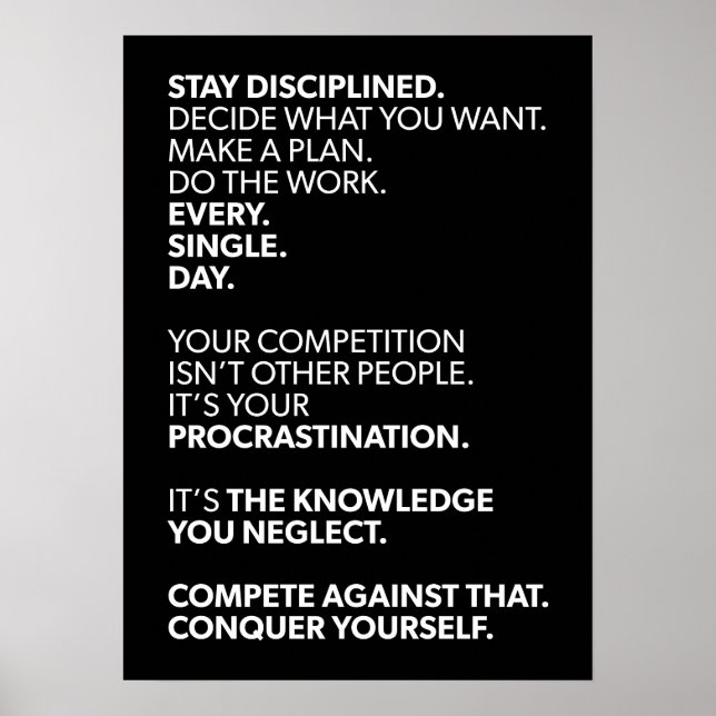 Poster Conquérir soi-même - Motivation (Devant)