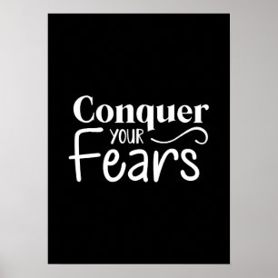 Poster Conquérir vos peurs - Gym, Hustle, Succès