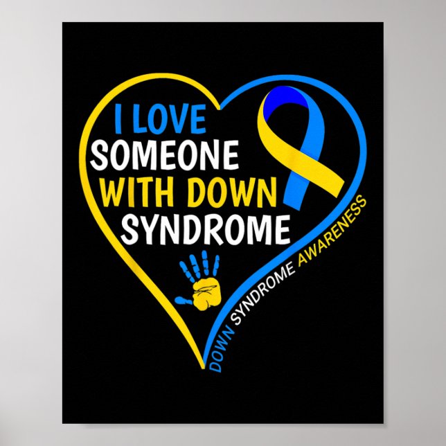 Poster Conscience du syndrome de Down J'aime quelqu'un av (Devant)