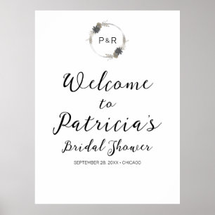 Poster Conseil d'Affiche de bienvenue des Fêtes des marié