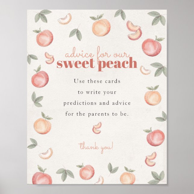 Poster conseil de bouho de pêche douce pour le signe baby (Devant)