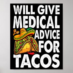 Poster Conseil Médicale Pour Tacos Mexicain Cinco De Mayo