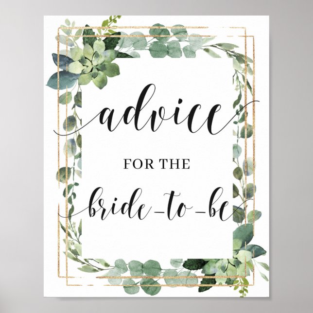Poster Conseil Or Succulent De Verdure Pour Le Signal Mar (Devant)