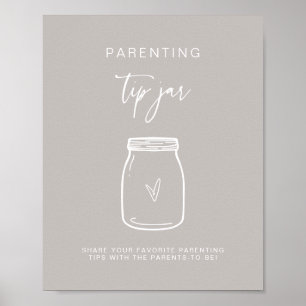 Poster Conseil parental Panneau Jar Baby shower Décor de 