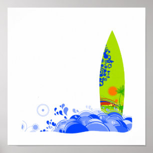Poster Conseil vert dans les vagues
