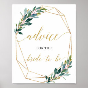 Poster Conseil vert d'eucalyptus pour que la mariée soit