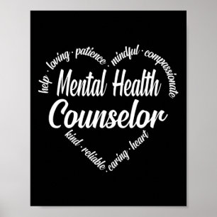 Poster Conseiller en santé Langue du coeur Cloud