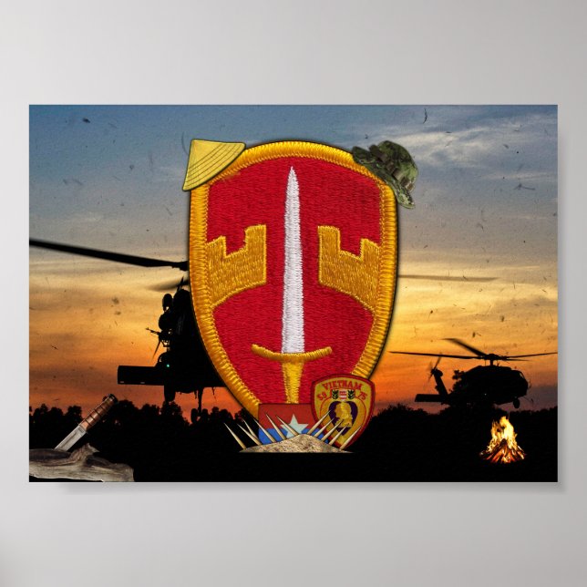 Poster Conseillers militaires MACV Vietnam Patch de guerr (Devant)