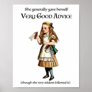 Poster Conseils d'Alice au pays des merveilles