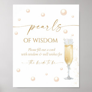 Poster Conseils de mariage Pearl et Prosecco