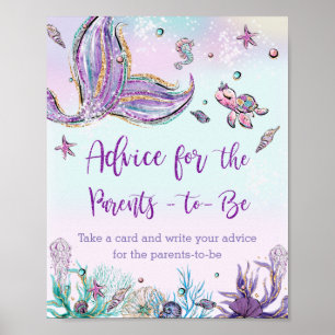 Poster Conseils de queue de sirène pour les parents