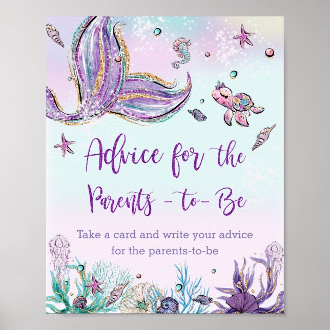 Poster Conseils de queue de sirène pour les parents (Devant)
