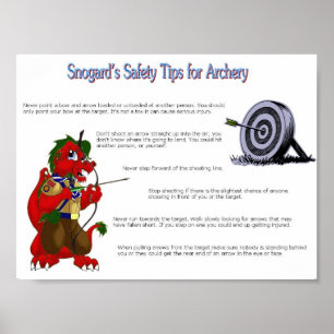 Poster Conseils de sécurité de Snogard pour le tir à l'ar