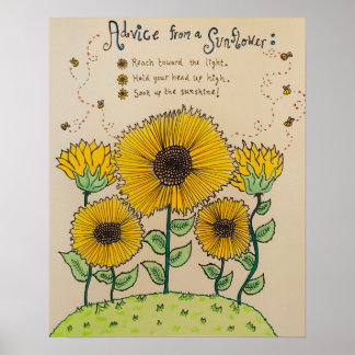 Poster "Conseils d'un tournesol"