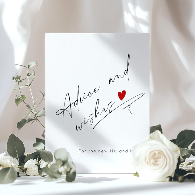 Poster Conseils et souhaits Fête des mariées de script mo (Créateur téléchargé)