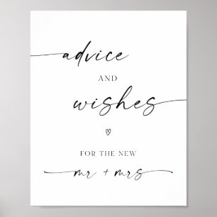 Poster Conseils et voeux pour M. & Mme Mariage