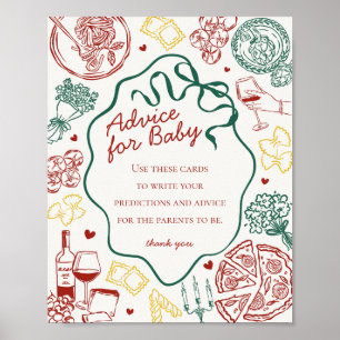 Poster Conseils pour bébé pour la Baby Shower sur les Pât