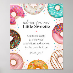 Poster Conseils pour la fête prénatale Sprinkled Donuts B