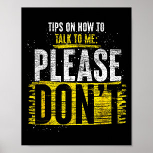 Poster Conseils sur la façon de me parler S'il vous plaît