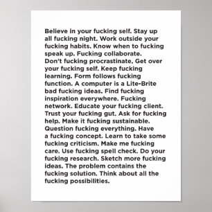 Poster Conseils sur le bon rendement