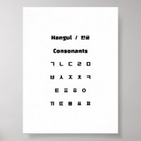 Consentants Hangul / 한 글 자 음