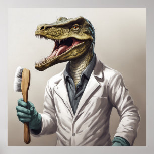 Poster Conservasaurus Dinosaure Art Imprimer