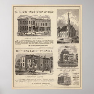 Poster Conservatoire de musique, école, église