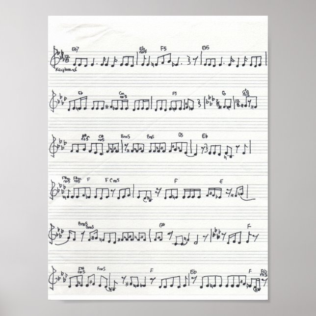 Poster Conserver De La Promesse Feuille De Musique manusc (Devant)