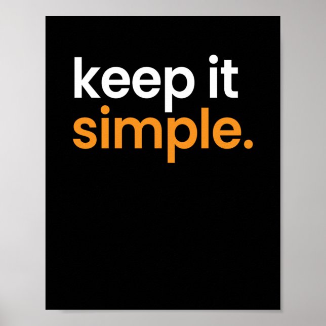 Poster Conserver est un minimalisme simple (Devant)