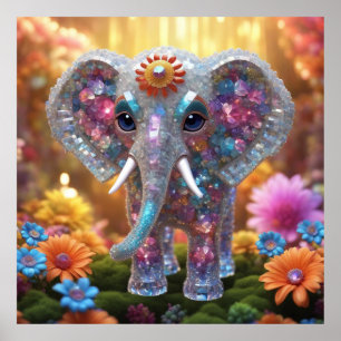 Poster Conserver la conception ou la conception d'Elephan