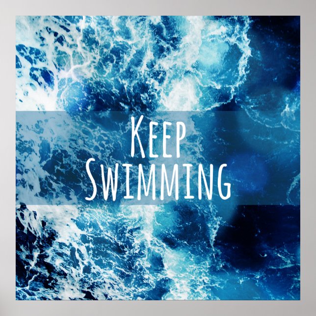 Poster Conserver la nage Ocean Motivation (Devant)