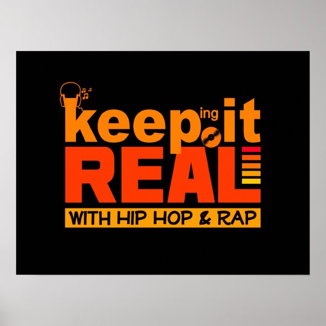 Poster Conserver la réalité avec l'affiche hip hop (Devant)
