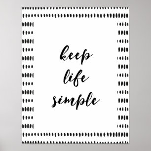 Poster Conserver la vie simple
